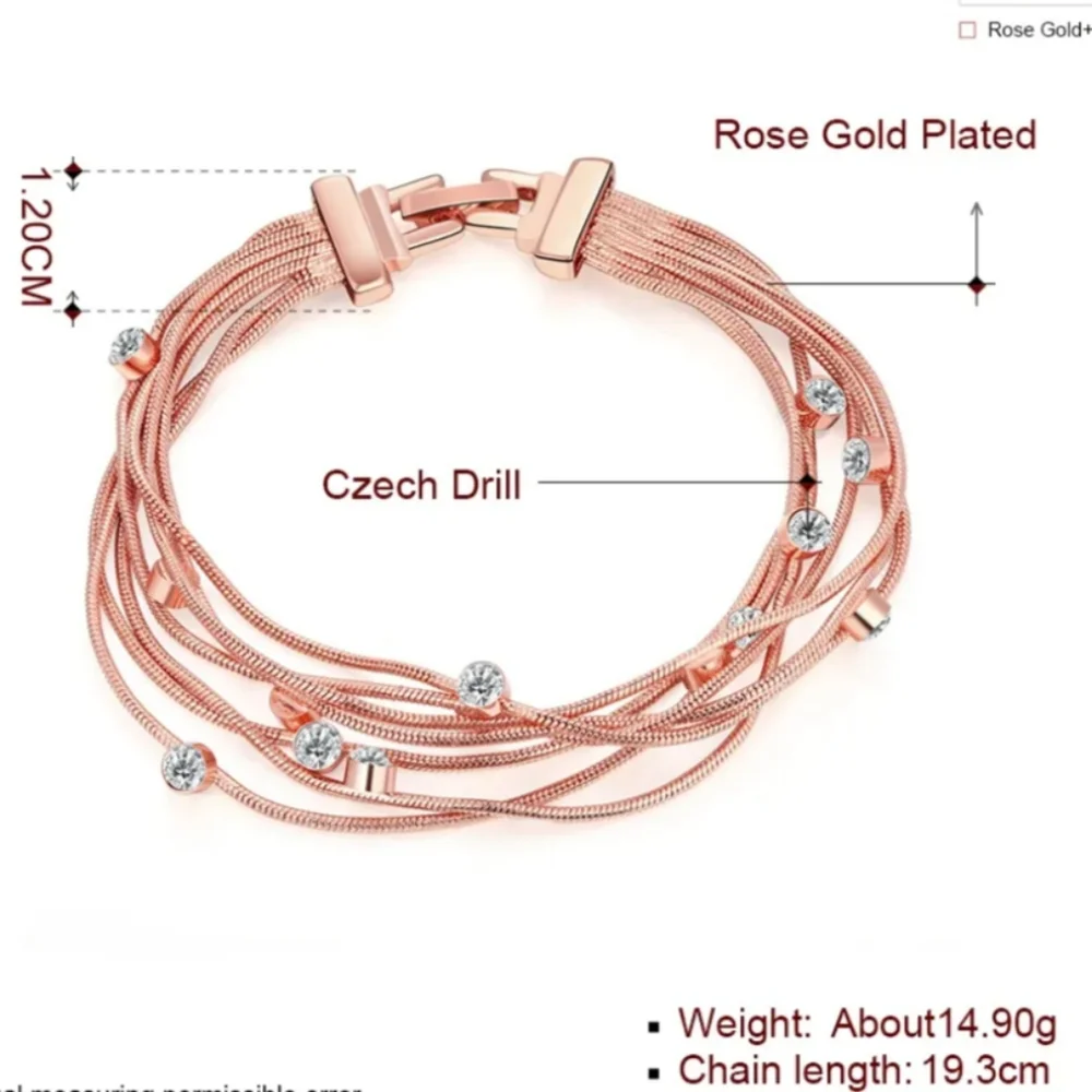 Rose Gold Bracelet +FREE Earrings